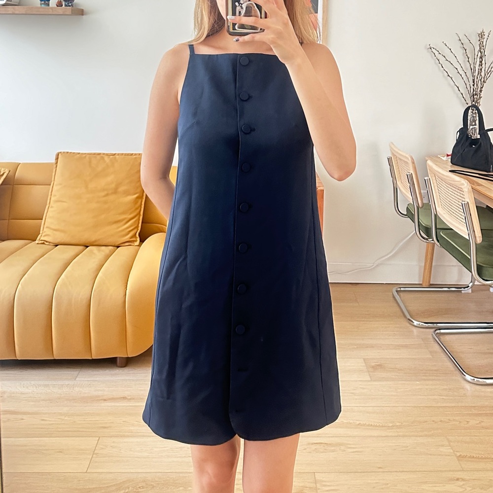 Madewell Navy Button Down Angie Dress
